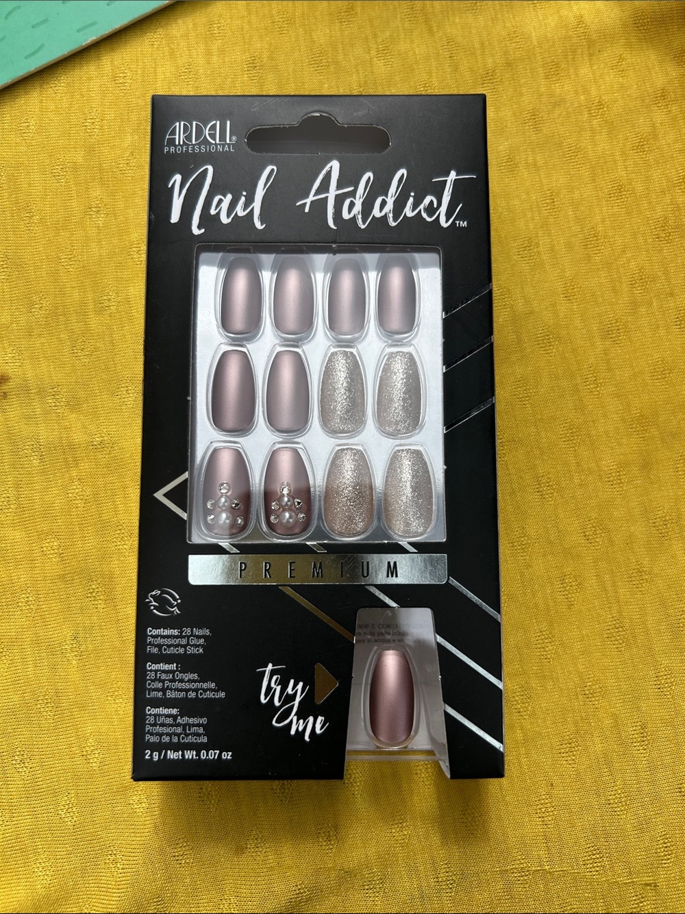 Ardell Nail Addict Rose Gold and Silver Press-On Nails